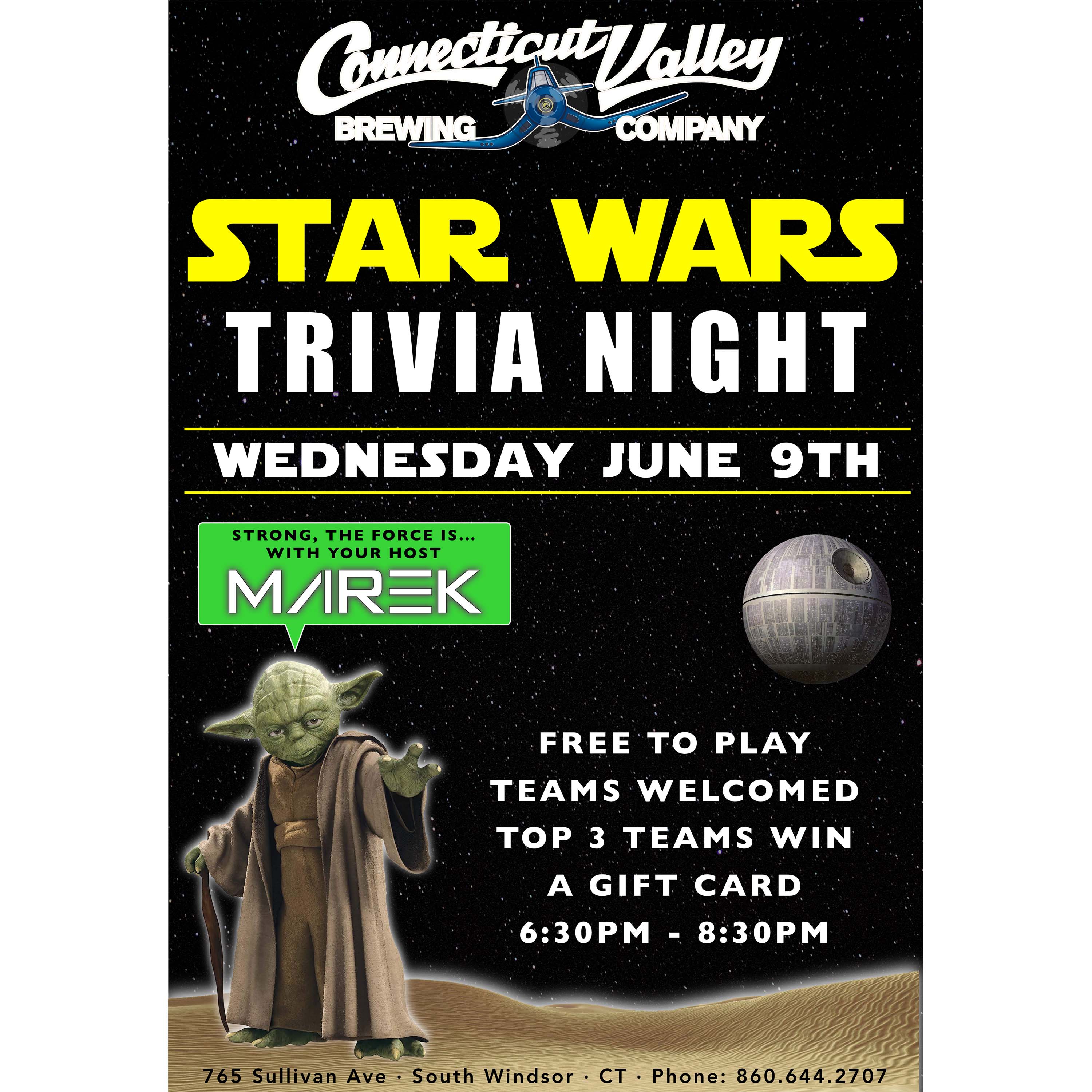 Flyer 21 06 09 W 2656 X H 3840 Star Wars 2 Connecticut Valley Brewing Company