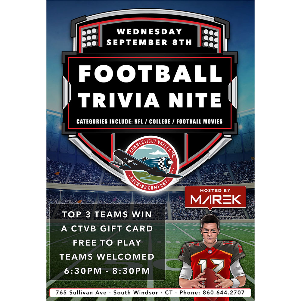 Football Trivia Night (09-08-21) - Connecticut Valley Brewing Company