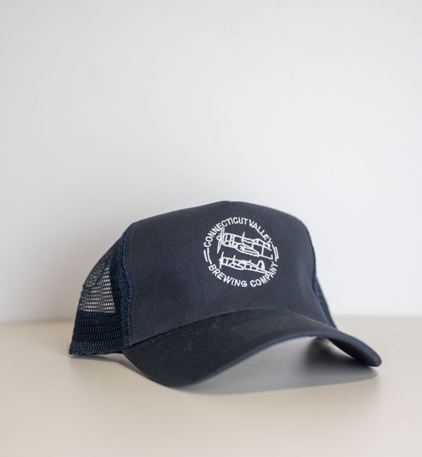 Navy Round Logo Mesh Back Hat