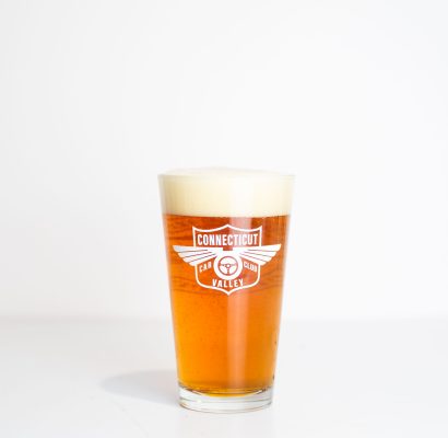 Connecticut Valley Brewing Company Car Club Pint Glass Front