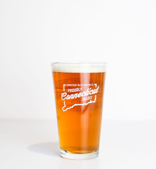 Connecticut Valley Brewing Company Car Club Pint Glass Logo