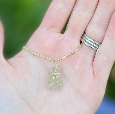 Seaglass Necklace Making